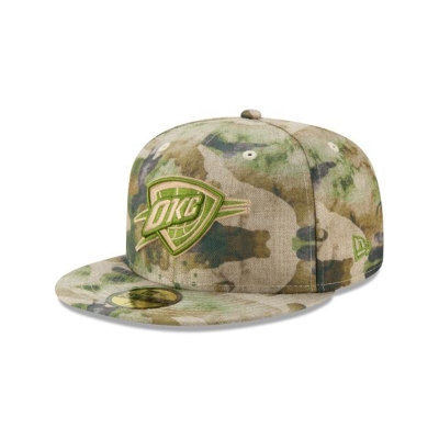 Sapca New Era Oklahoma City Thunder NBA Abstract Camo 59FIFTY Fitted - Maro